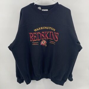 Vintage Washington Redskins Sweatshirt Mens XL Black NFL Football Lee Sport 90s